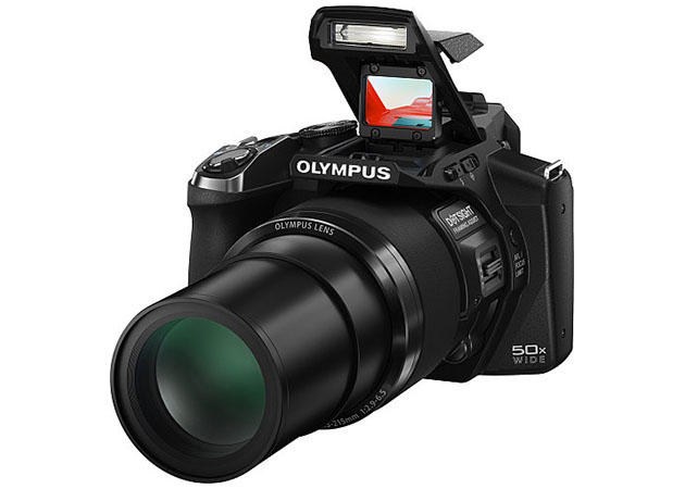 Olympus SP-100 50X Optical zoom with Dot Sight visual aid to keeping zoomed in subjects in your frame.