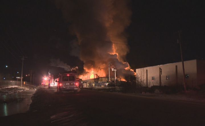 Firefighters were called to Lonestar Lumber, located at 128 Ave. And 168 St., around 3:00 a.m. Saturday, March 22, 2014.