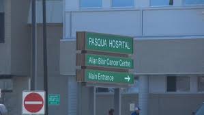 A water line at the Pasqua Hospital broke Thursday and 28 patients from units 3D and 4D had to be moved.