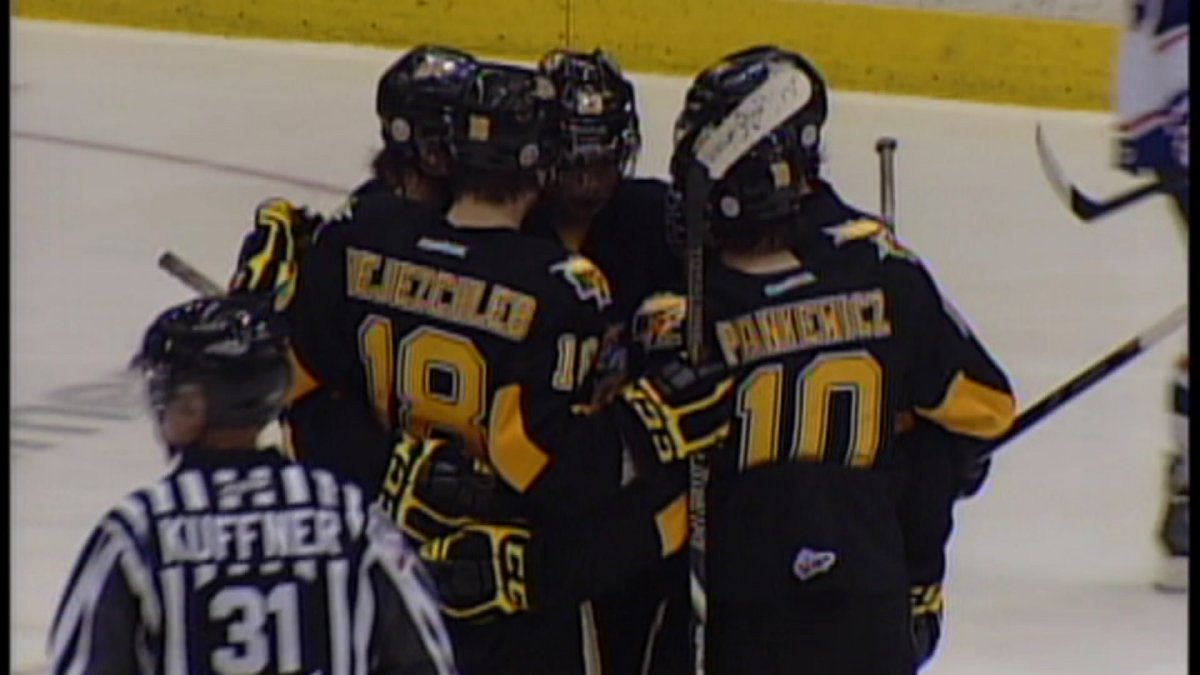 Tim McGauley scored two goals and helped on another and the Brandon Wheat Kings used a five-goal second period to power past the Pats 8-4 and take a 2-0 lead in their best-of-seven first-round playoff series.