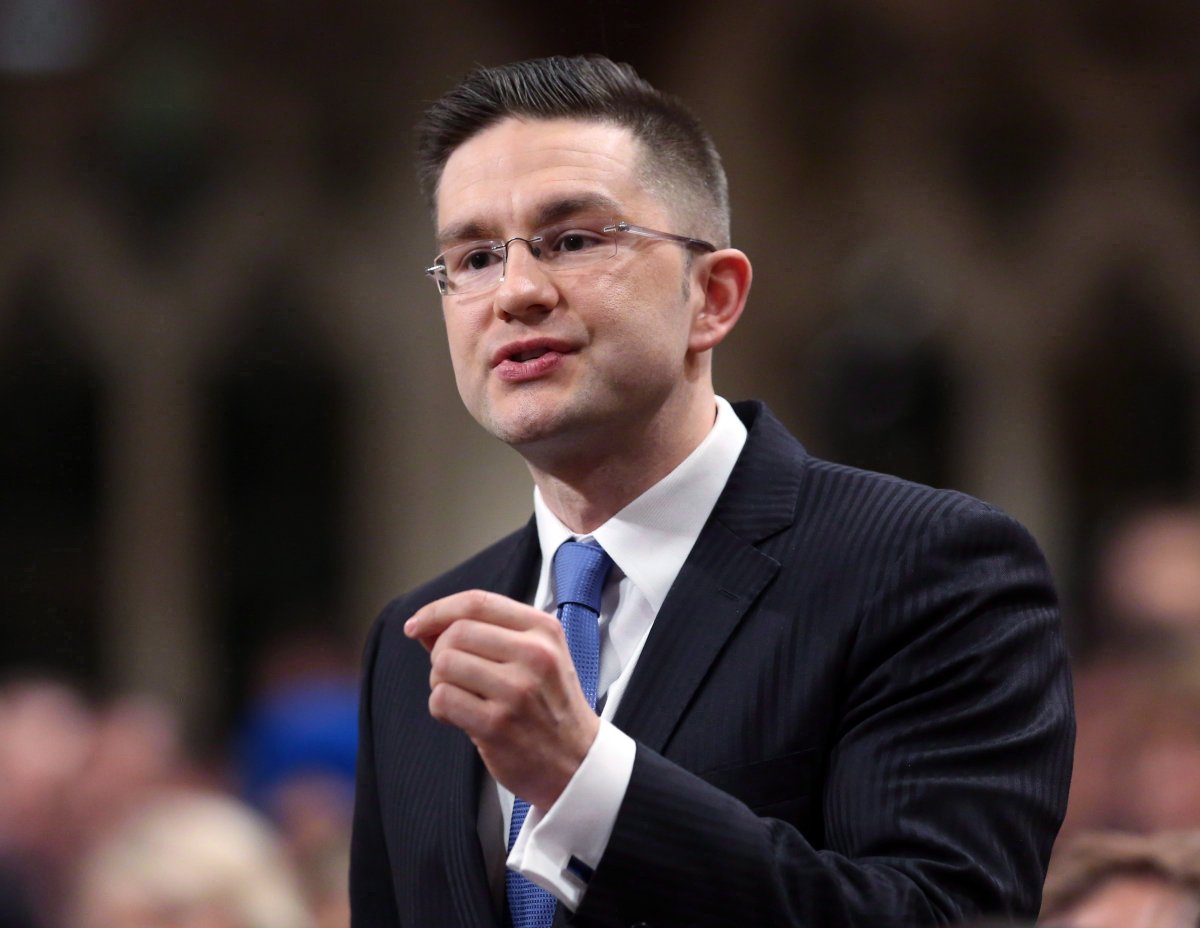 Pierre Poilievre stands in the House of Commons in Ottawa February 4, 2014.  THE CANADIAN PRESS/Fred Chartrand.