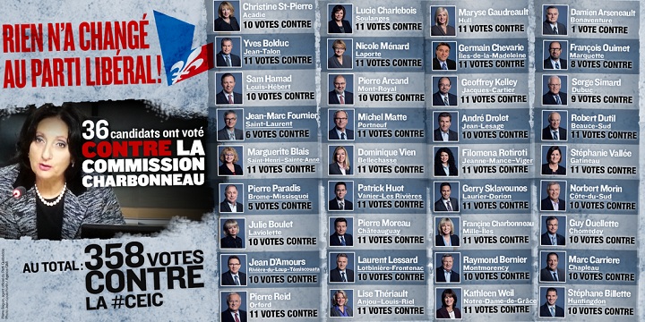 The Parti Quebecois ad that features France Charbonneau, the head of Quebec's corruption inquiry.