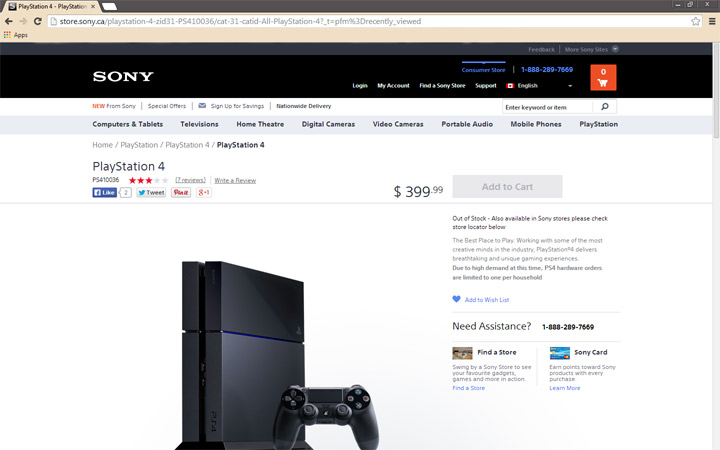 Cheap ps4 hot sale console canada