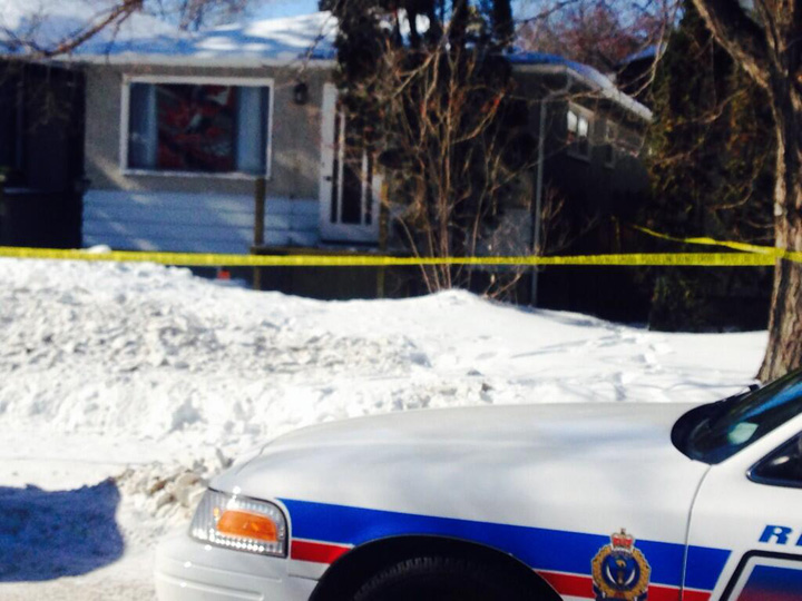 Regina police investigate after the discovery of a dead adult male in a house early Saturday morning.