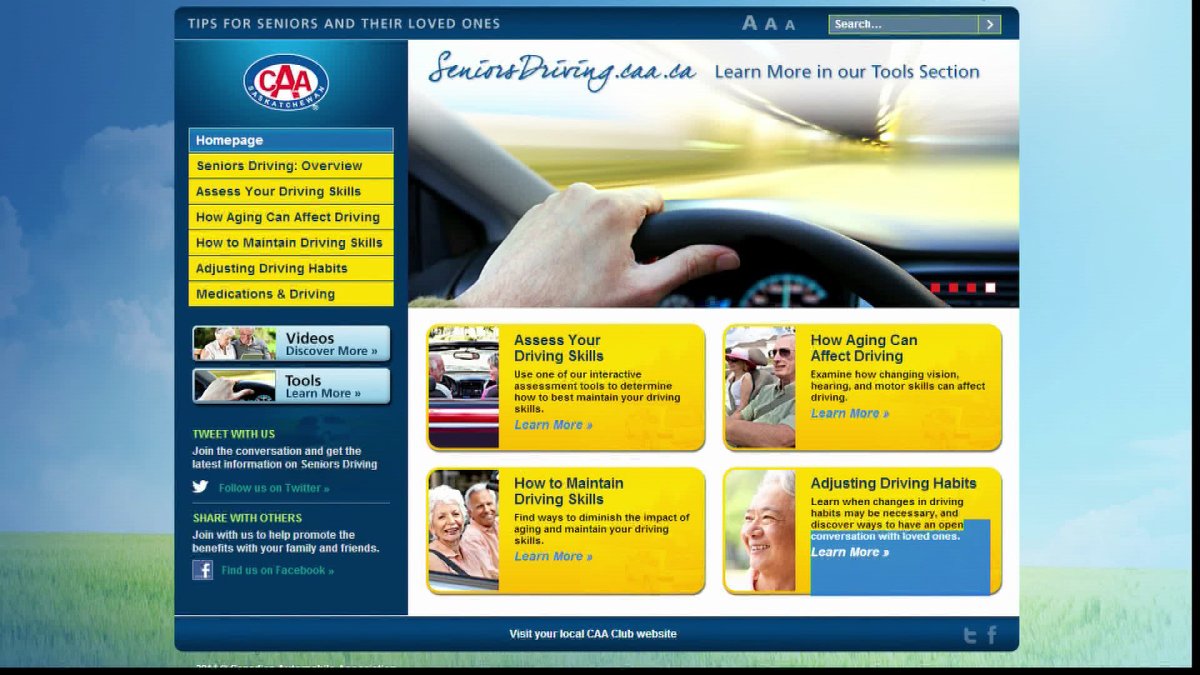 The website offers assessments on driving skills, and interactive examples of how aging affects driving. 