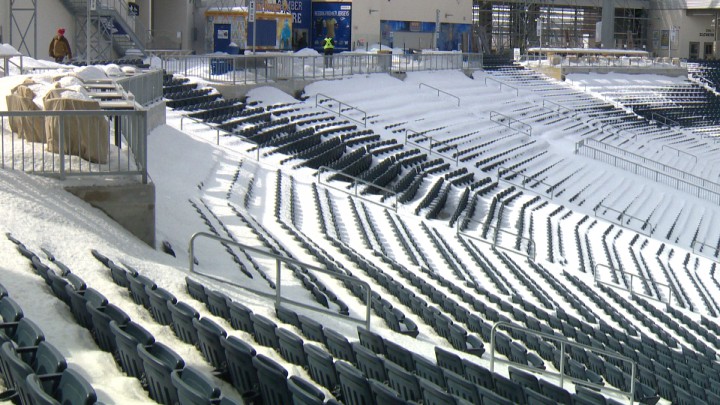 The builders of Investors Group Field say the initial plans for the stadium did take into consideration cold weather, just not the coldest conditions.