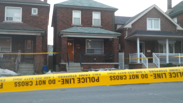 Police caution tape can be seen on Symington Avenue where a man was killed early Tuesday evening. March 25, 2014.