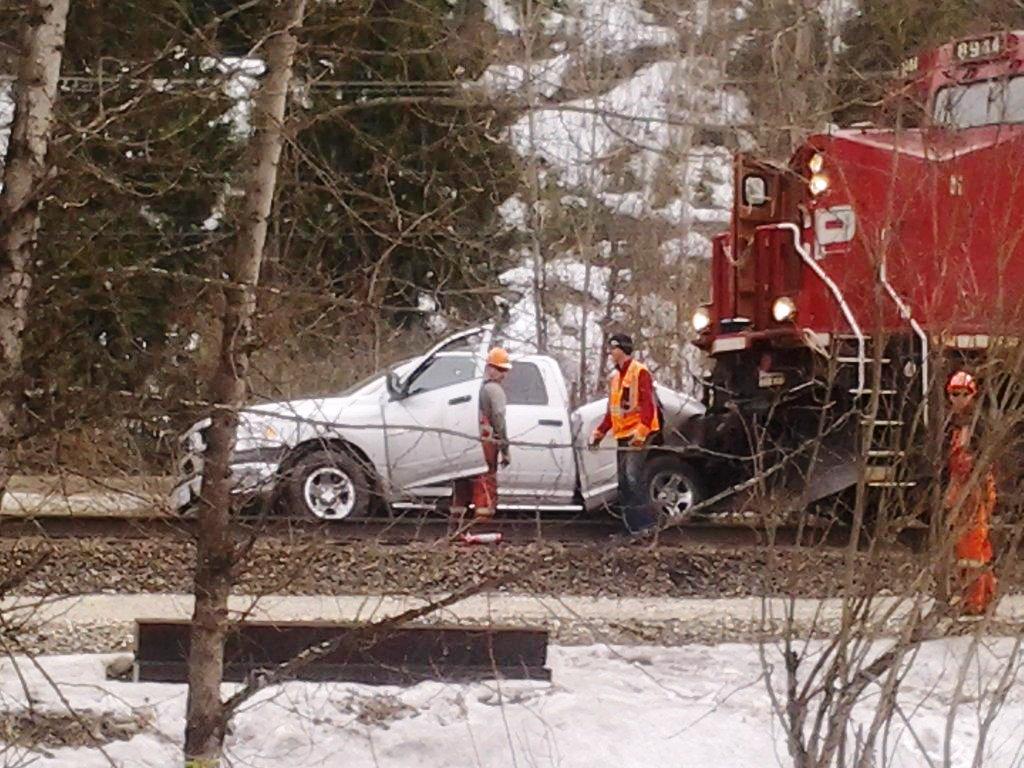 A man's medical emergency was determined to be the cause of a truck driving on the CP tracks near Sicamous March 18th. 
