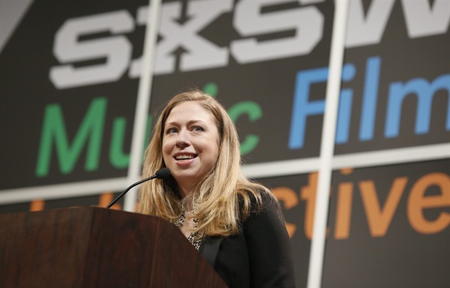 Chelsea Clinton gives the keynote during the SXSW Interactive for Harnessing the Power of Tech and Data for Development on Tuesday, March 11, 2014, in Austin, Texas.