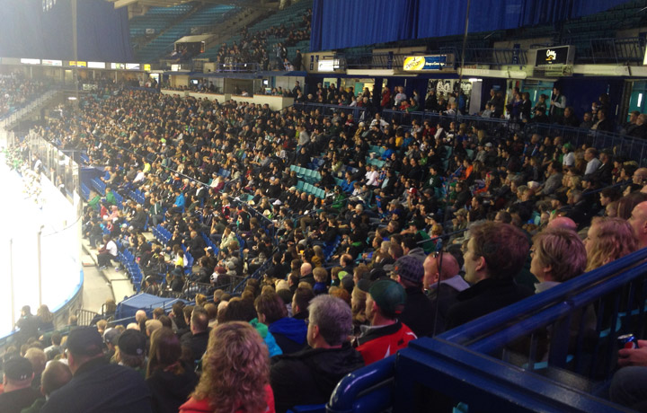 The 2014 University Cup drew record attendance at Credit Union Centre in Saskatoon.