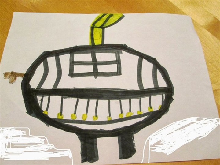 A child drew this image after a reported UFO sighting on Jan. 8, 2013, in Musquodoboit, N.S.