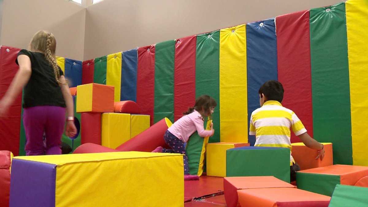 Children play at the YMCA's Strong Kids Megathon carnival Saturday.