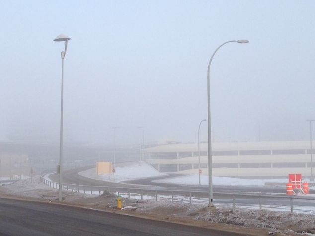 Fog causes delays at Edmonton International Airport on Thursday, April 3, 2014