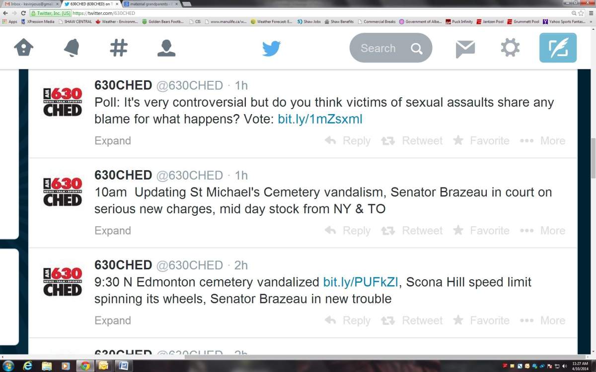630 CHED poll question on sexual assault sparks criticism - image