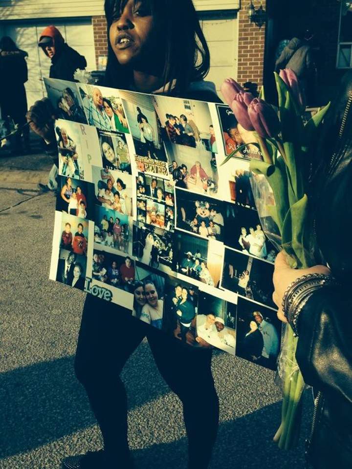 Dozens of mourners gathered Wednesday at a vigil for Andrea White