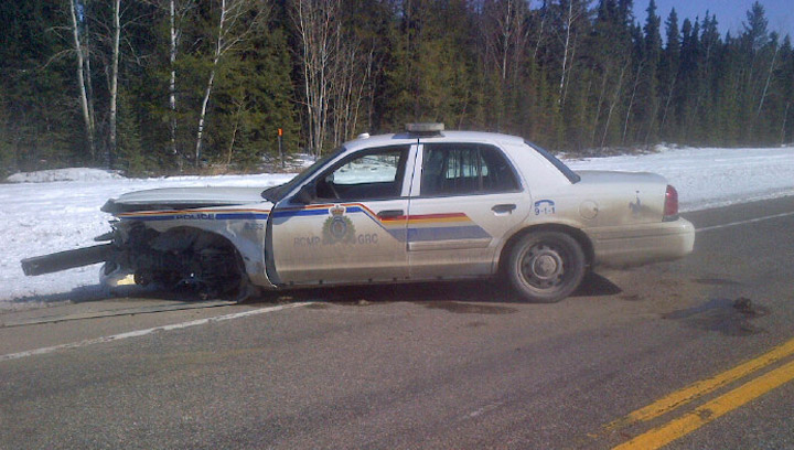 In what could be described as a scene out of a movie, a teen rammed a stolen car into a RCMP cruiser in northern Saskatchewan to try and escape arrest.