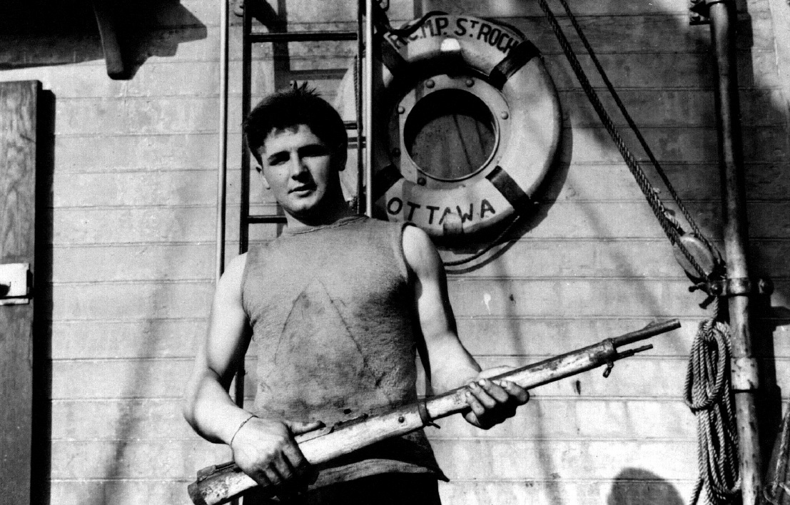 Bill Cashin, 16 years old, on the deck of the St. Roch in 1944. Vancouver Maritime Museum, HCSR-­‐40-­‐08.