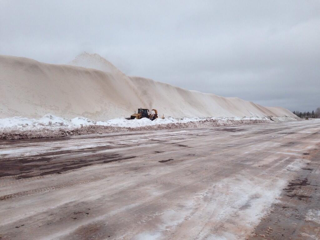 Snow keeps piling high at Moncton's snow dump. 