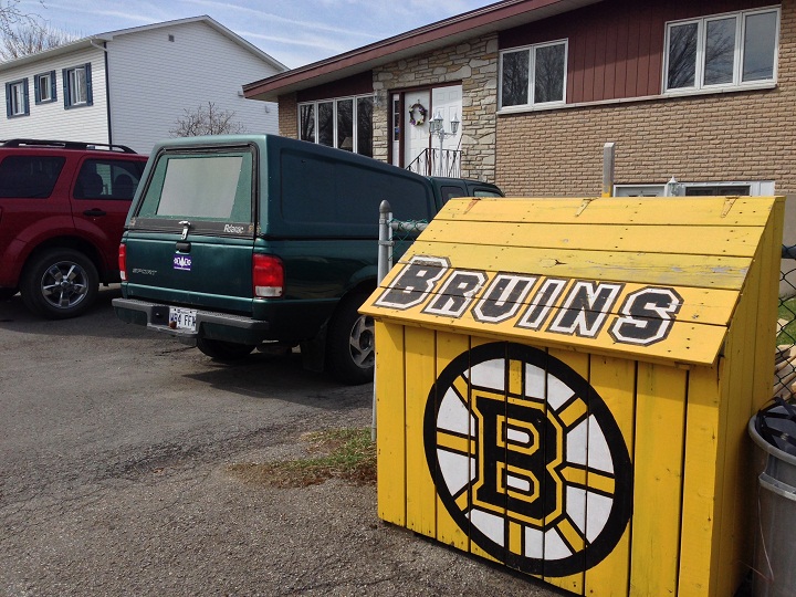 Boston Bruins fan Bonnie Alfred lives in Kahnawake, just a hockey pucks throw from Montreal.