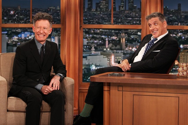 Craig Ferguson on 'The Late Late Show with Craig Ferguson' with guest Lyle Lovett (left).