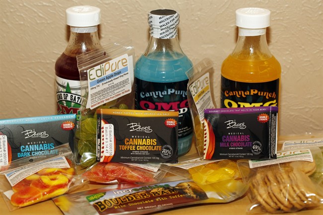 File photo of edible marijuana products.