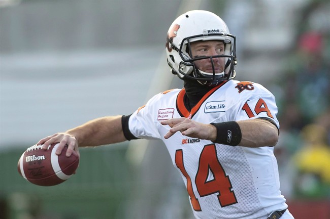 File photo of Travis Lulay.