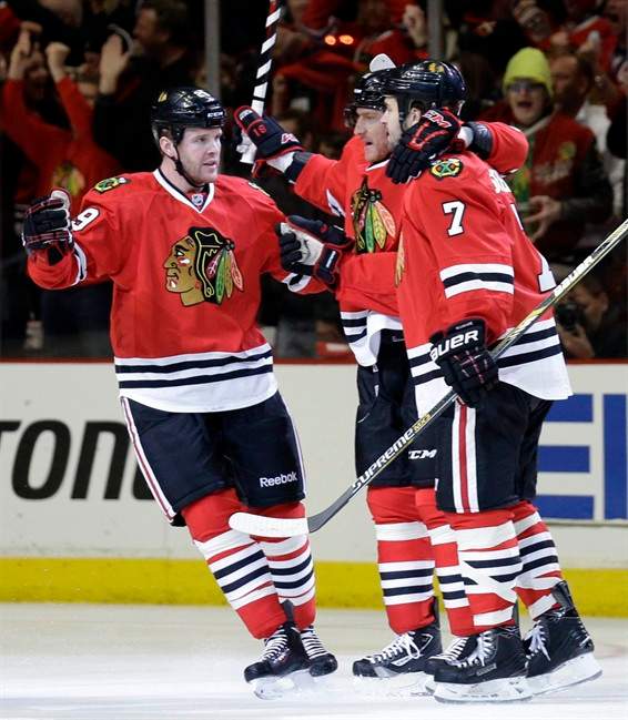 One dazzling stretch for the Chicago Blackhawks put an end to their tight first-round series against the St. Louis Blues.