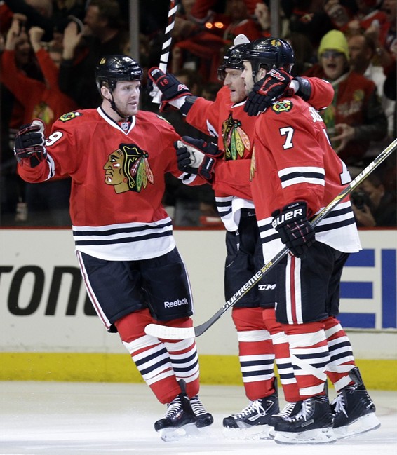 One dazzling stretch for the Chicago Blackhawks put an end to their tight first-round series against the St. Louis Blues.