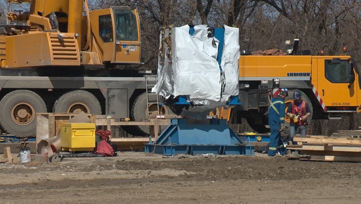 Roughly the size of a small car, the heart of Saskatchewan’s cyclotron facility arrived at the University of Saskatchewan on Tuesday.