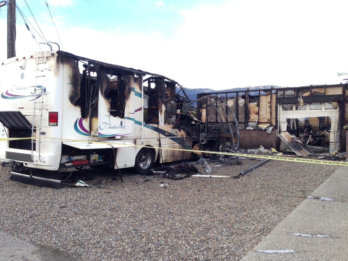 A fire that started in an RV and spread to a house in Lake Country over night is being called suspicious. 