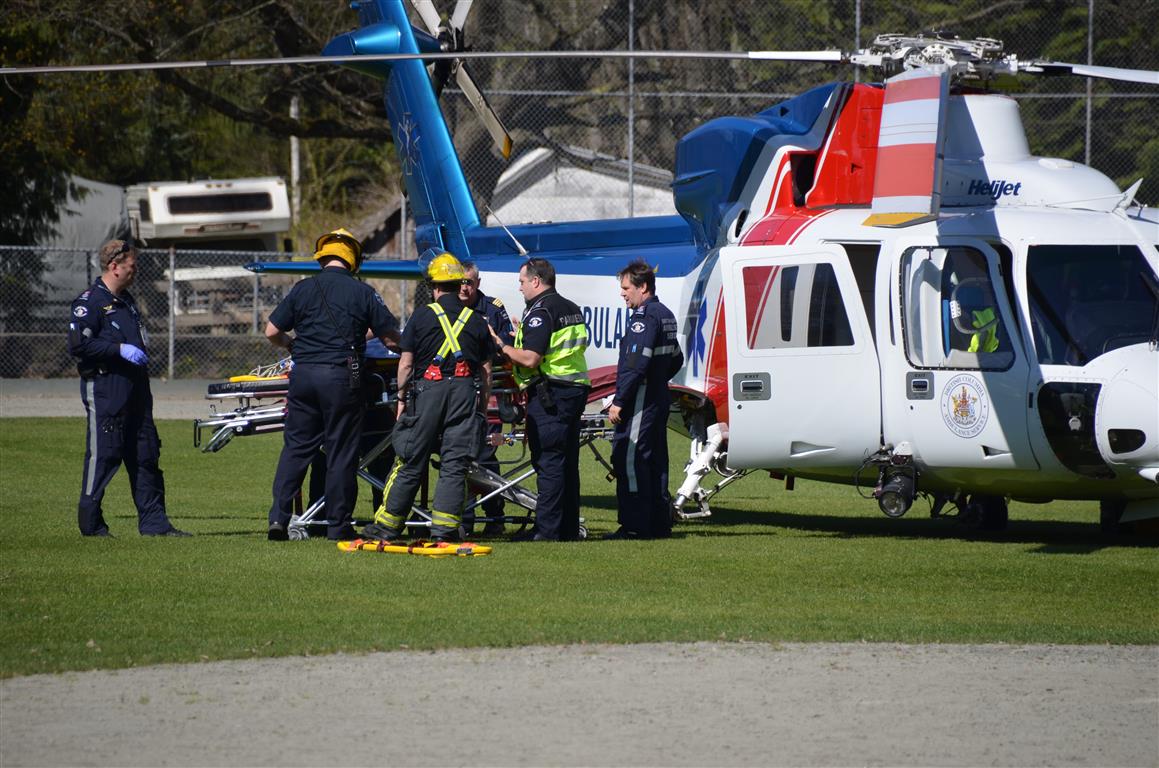 A child was airlifted to hospital Saturday afternoon after an ATV accident in Surrey. 