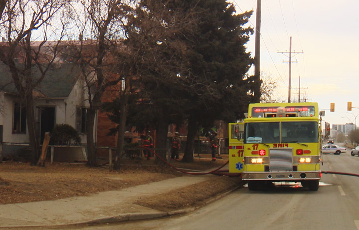 A Saskatoon firefighter was injured Saturday morning at a suspicious house fire.
