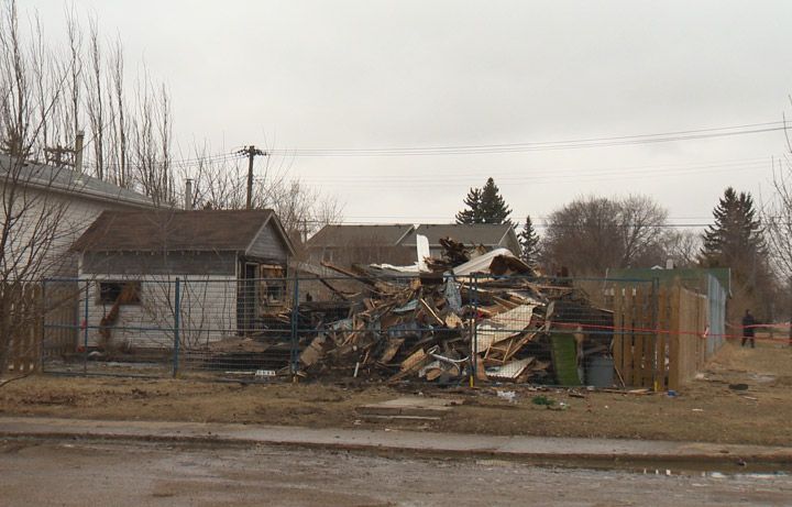 Saskatoon house demolished after early morning fire in Saskatoon's Mount Royal neighbourhood.
