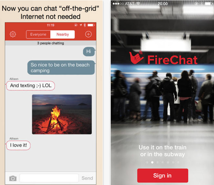 Screenshot/Fireside App