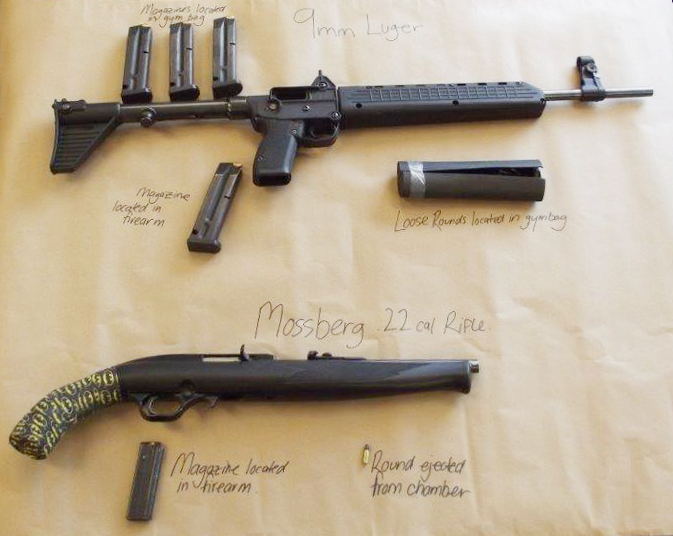 Some of the guns seized by the Vancouver Police.