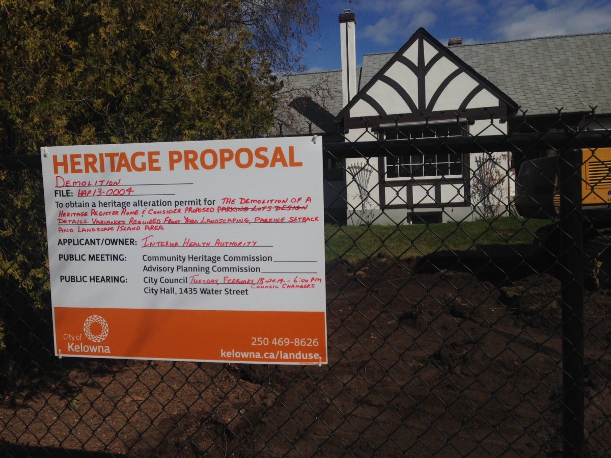 A heritage home on Royal Avenue across from KGH is being demolished this week to make way for parking. No one came forward to move the structure. No information is available on the home's history.  