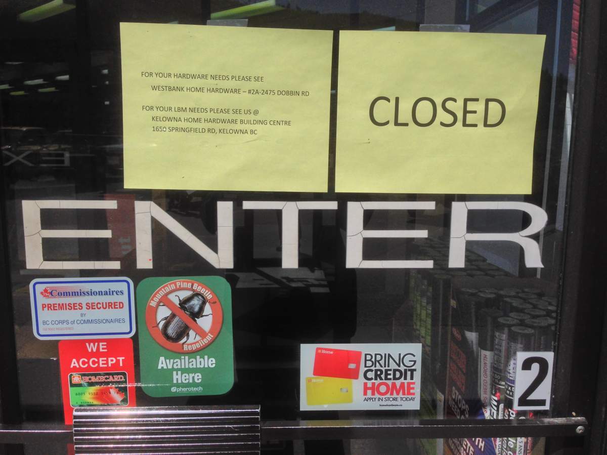 Home Hard employees were told on April 29 that the store will be closing.