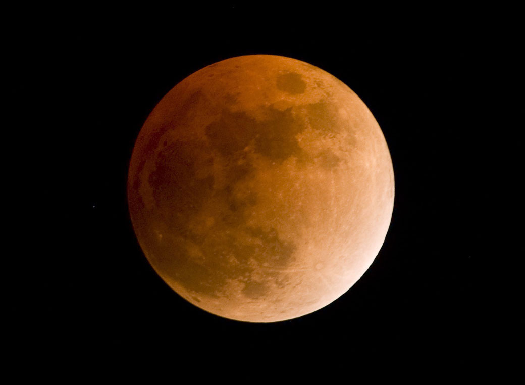 A blood moon? No...just a total lunar eclipse.