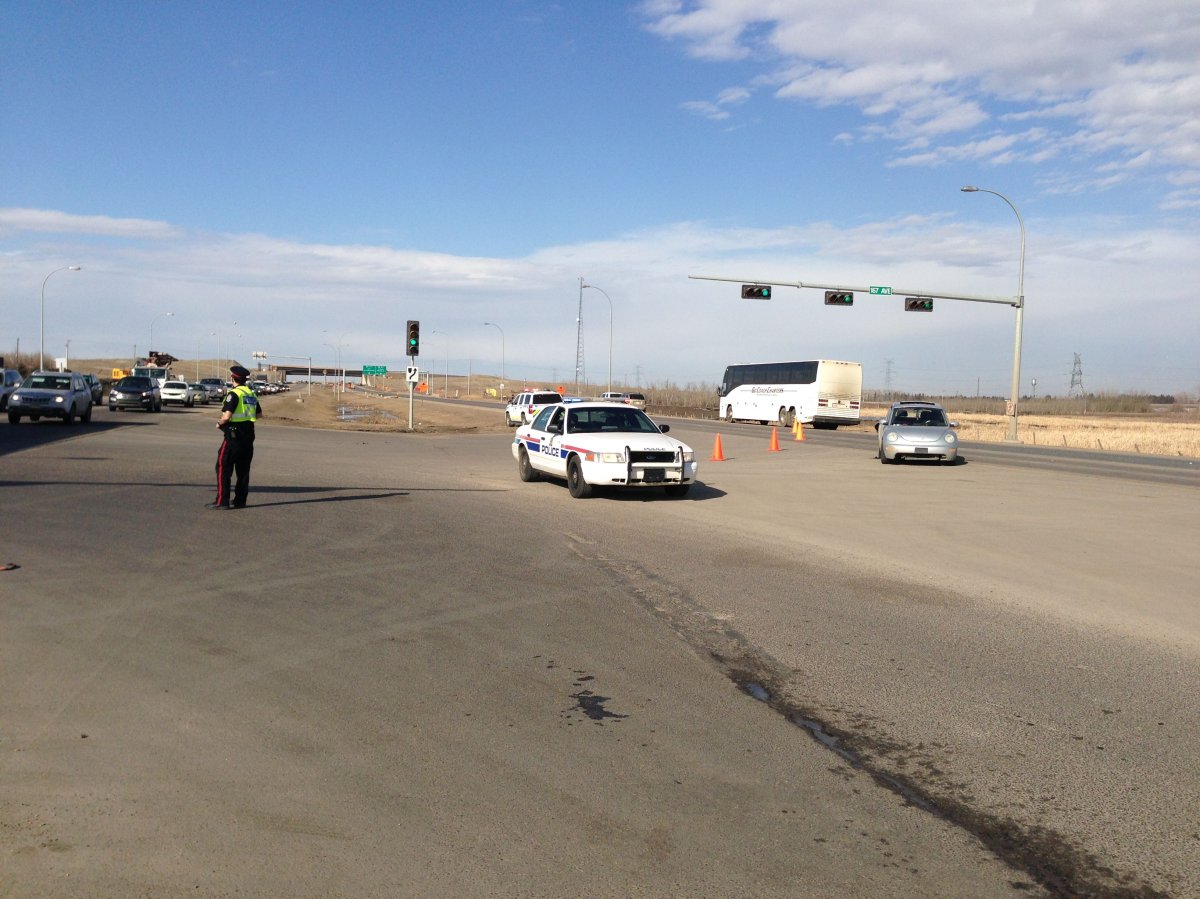 Crash on Manning Dr. northbound at 167 Ave.; April 8, 2014.