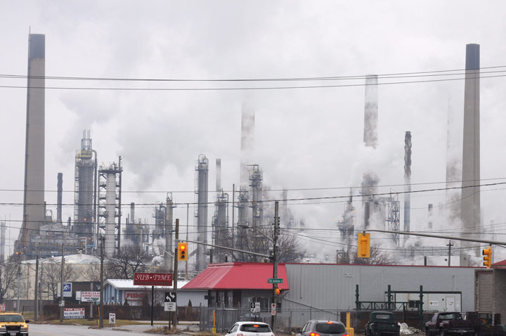 The Imperial Oil refinery in Sarnia, Ont., in April 2014.