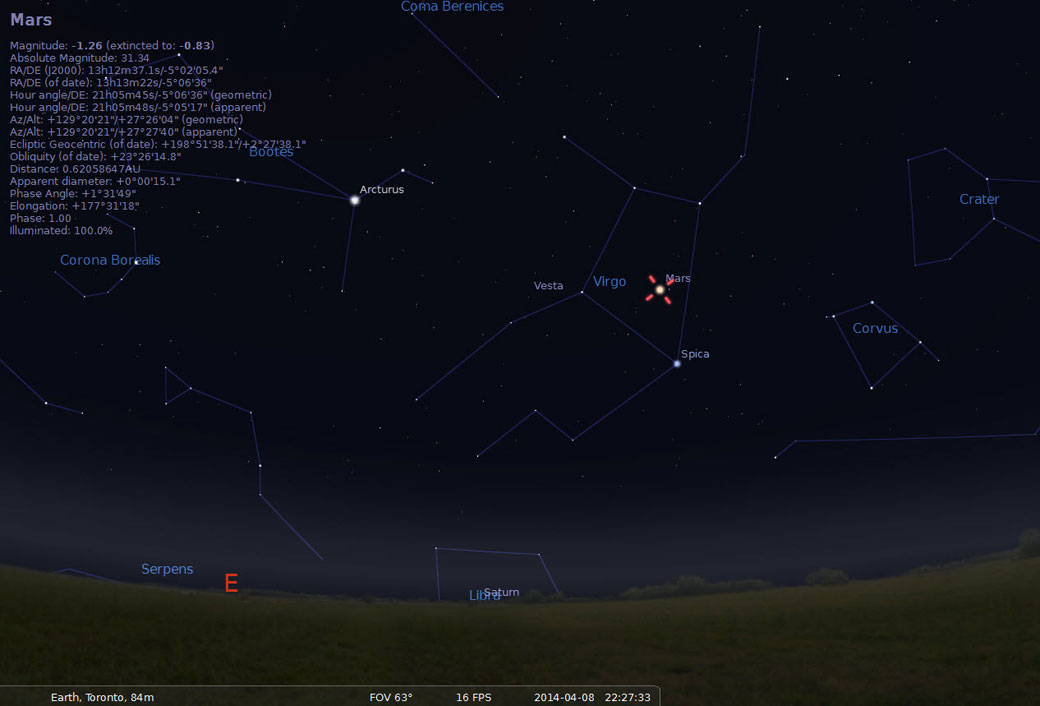 Look to the southeast tonight to see Mars at its brightest since 2007.