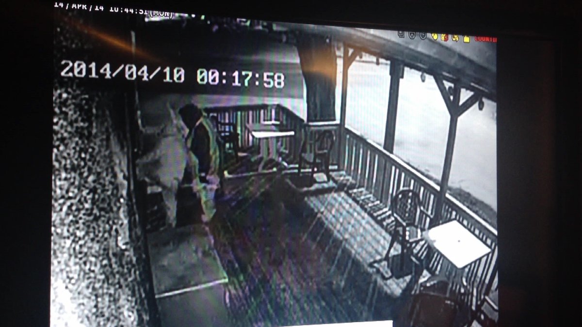 Two men broke into the Mercury Café & Grill on April 10.