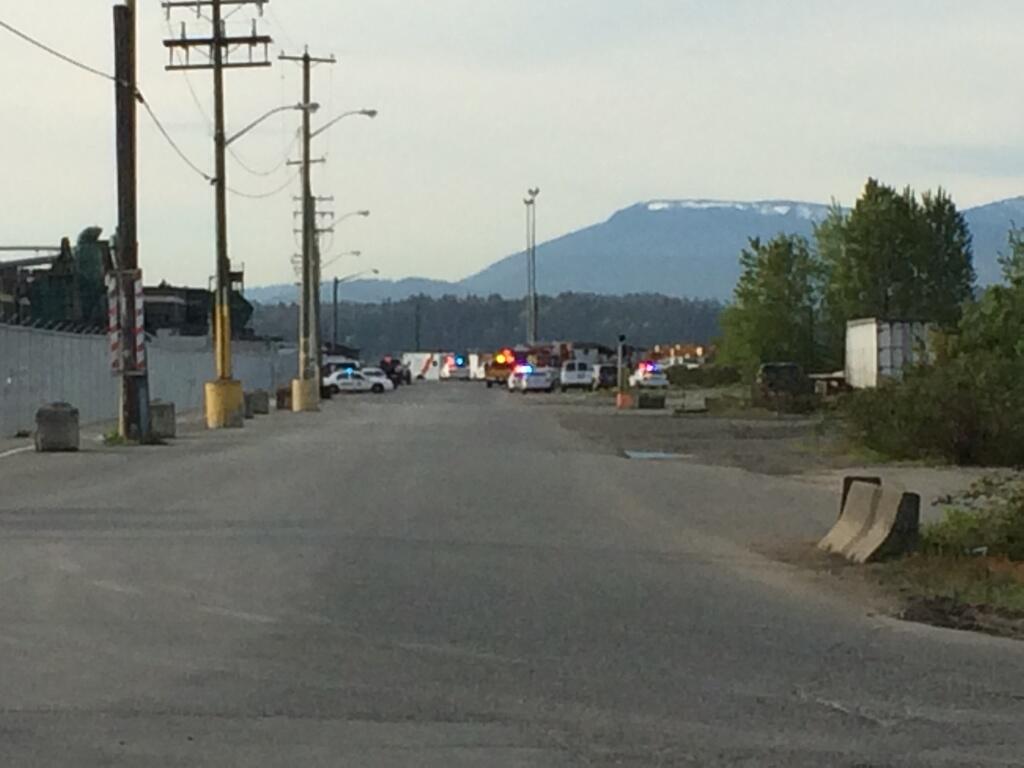 Lots of emergency crews on scene.