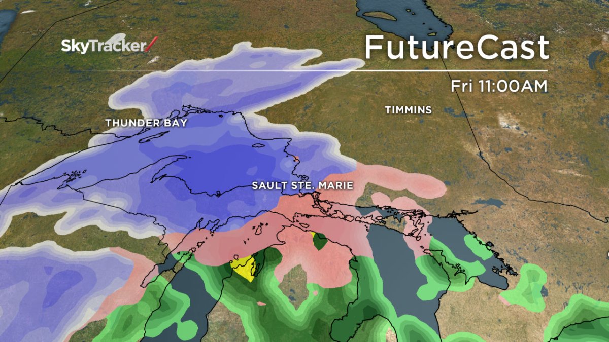 More snow and freezing rain are making their way to northern Ontario.