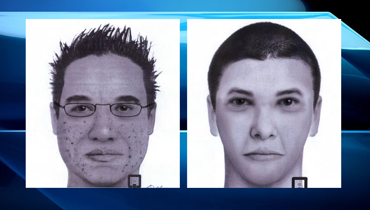 RCMP release sketches of first (left) and second (right) suspects after thieves possibly targeted wrong hotel room in North Battleford.