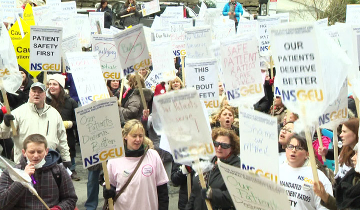Parallels are being drawn between Nova Scotia's passage of a bill Friday to end a nurses strike and a similar law in Saskatchewan.