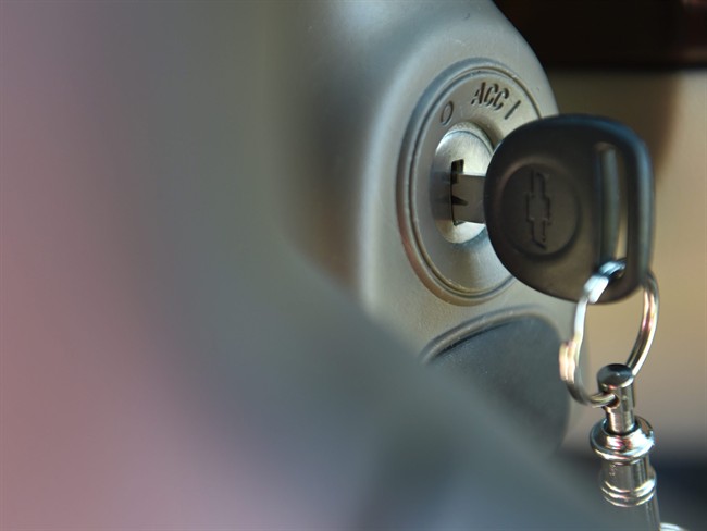 his April 1, 2014 file photo shows the ignition switch of a 2005 Chevrolet Cobalt in Alexandria, Va.