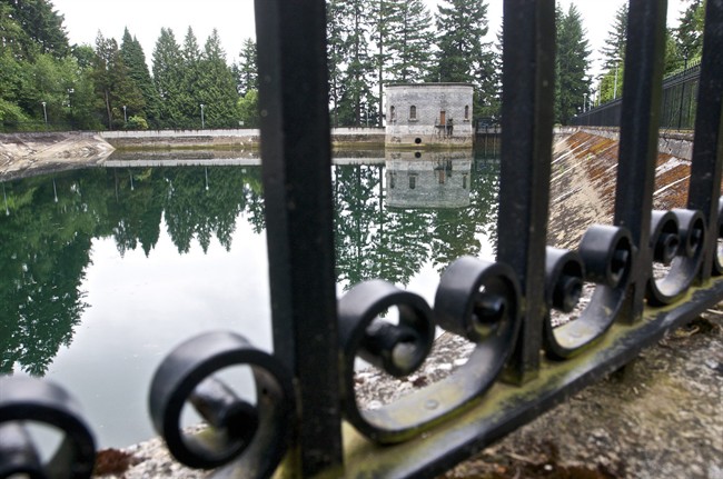 The Mount Tabor number 1 reservoir in Portland, Ore., is seen in a June 20, 2011 photo.
