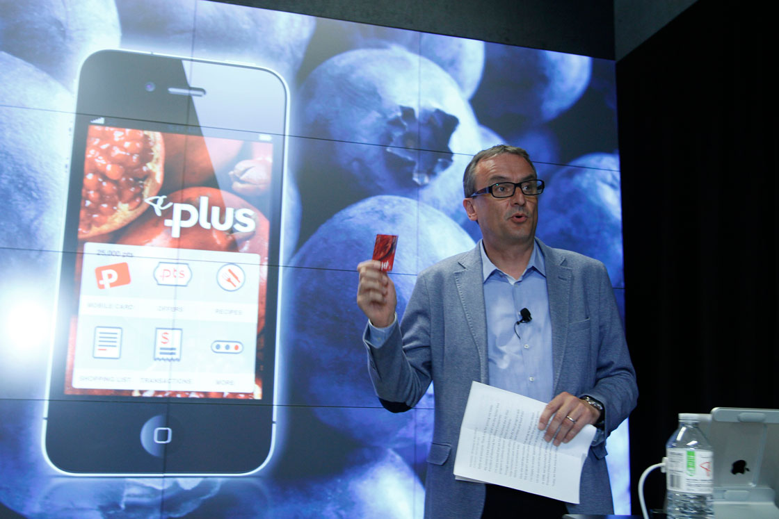Uwe Stueckmann, senior vice president of marketing for Loblaw announces the PC Plus loyalty program in Toronto last May.