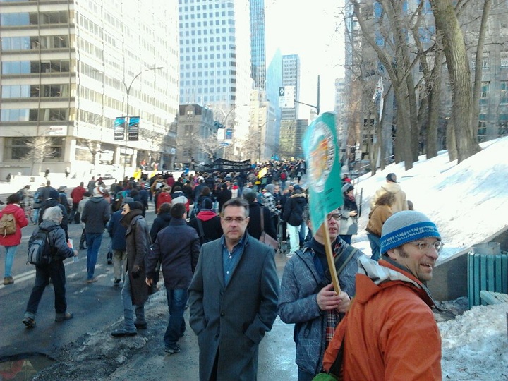 Thousands of students protested government austerity in Montreal on April 3, 2014.